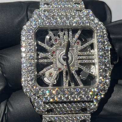 VVS Studded Moissanite Cartier Watch