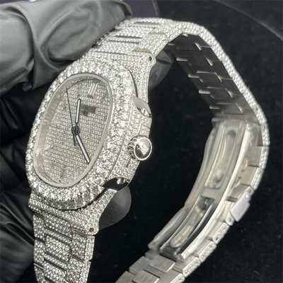 Studded Mechanical Moissanite Diamond Watch