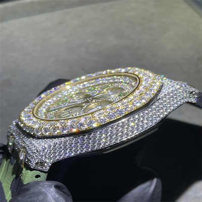 DEF Moissanite Diamond Watch AP  Royal Oak Iced Out Moissanite Watch