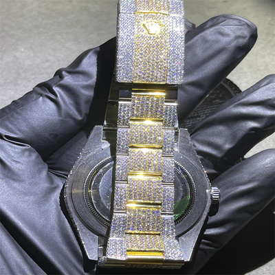 DEF  Moissanite Watch Rolex Full Bussdown Rolex Iced Out Diamond Watch