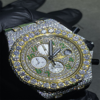 DEF Moissanite Diamond Watch AP  Royal Oak Iced Out Moissanite Watch