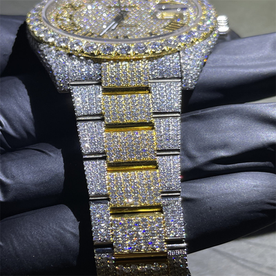 DEF  Moissanite Watch Rolex Full Bussdown Rolex Iced Out Diamond Watch