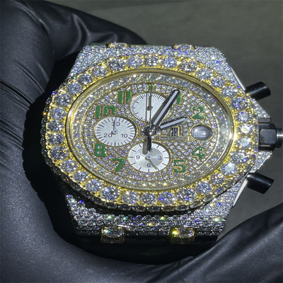 DEF Moissanite Diamond Watch AP  Royal Oak Iced Out Moissanite Watch
