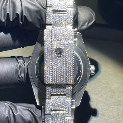 Ef Moissanite Watch Rolex Colour Less Baguette Vvs Moissanite Watch With Custom