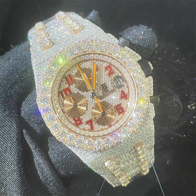 VVS1 Moissanite  Watches Piguet 41 Mm Iced Out Ap Watch For Unisex