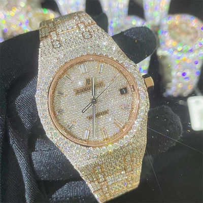 VVS1 Moissanite  Watches Piguet 41 Mm Iced Out Ap Watch For Unisex