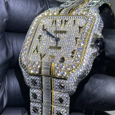 Part Bussdown Baguette Diamond Watch Men Brand Baguette Moissanite Watch 