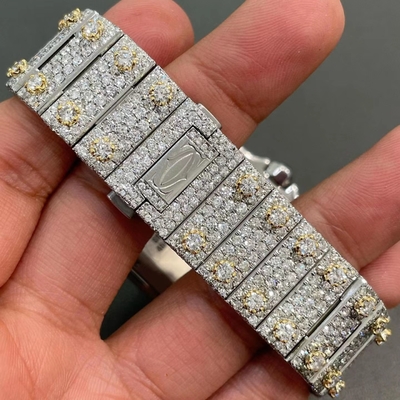Luxury Brand Full Diamond  Watch Top Quality Vvs Moissanite Watch