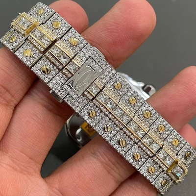 Luxury Brand Full Diamond  Watch Top Quality Vvs Moissanite Watch