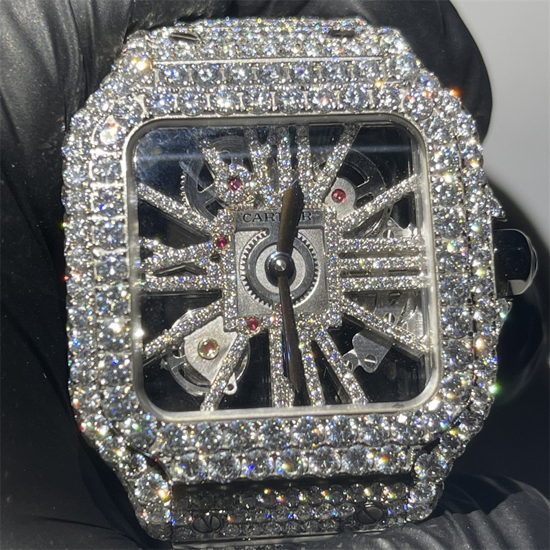 VVS Studded Moissanite Cartier Watch