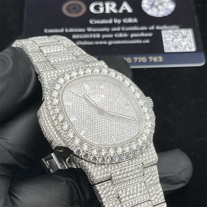 Studded Mechanical Moissanite Diamond Watch