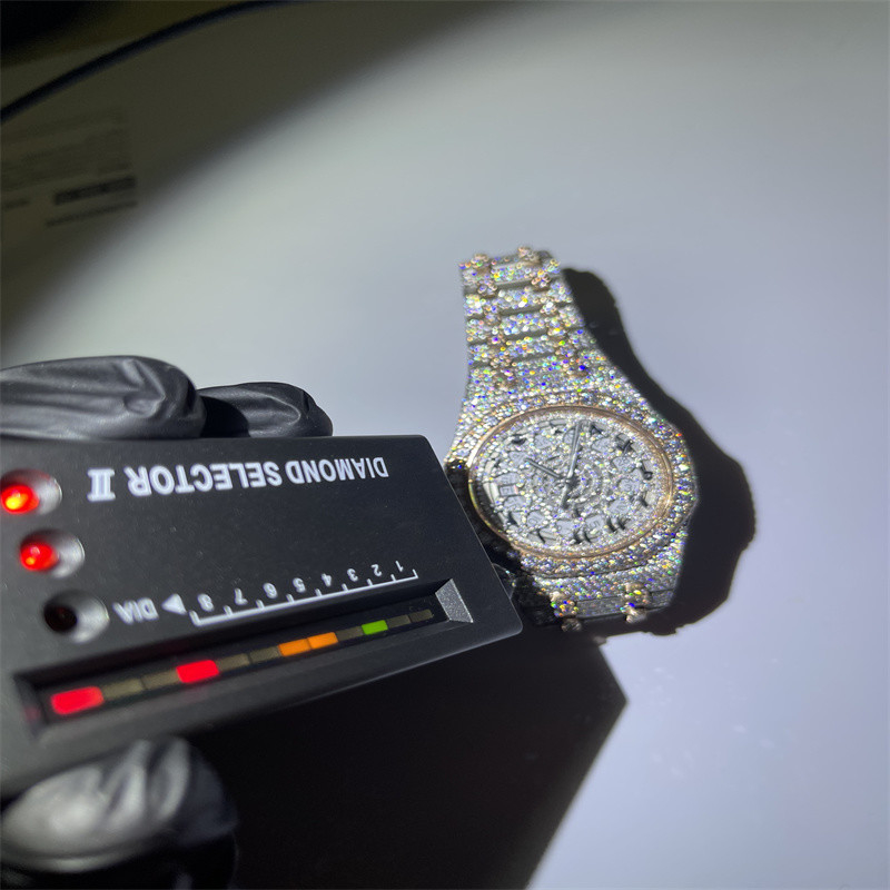 Millionaire Moissanite Ap Automatic Watch Custom Design Iced Out Moissanite Watch
