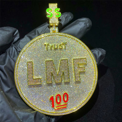 Bevroren uit Cubaanse de Halsbanddiamant 925 van Tegenhangermoissanite Hip Hop Zilveren VVS